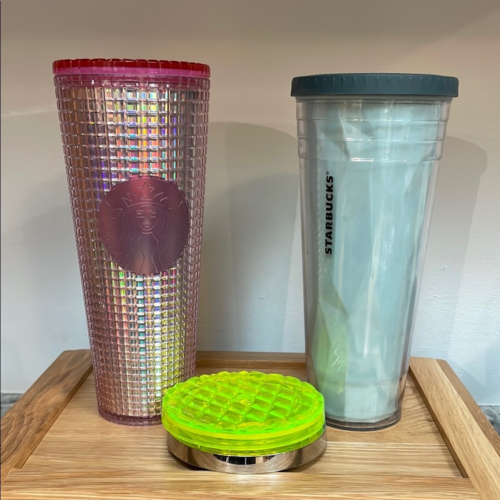 Starbucks Pink and Gray Tumbler Set